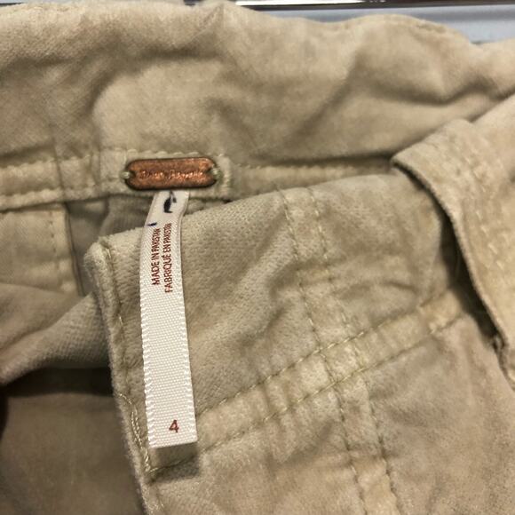Free People Hard Crushing Plush Cargo Pant in Morning Oat Size 4 - Picture 6 of 8